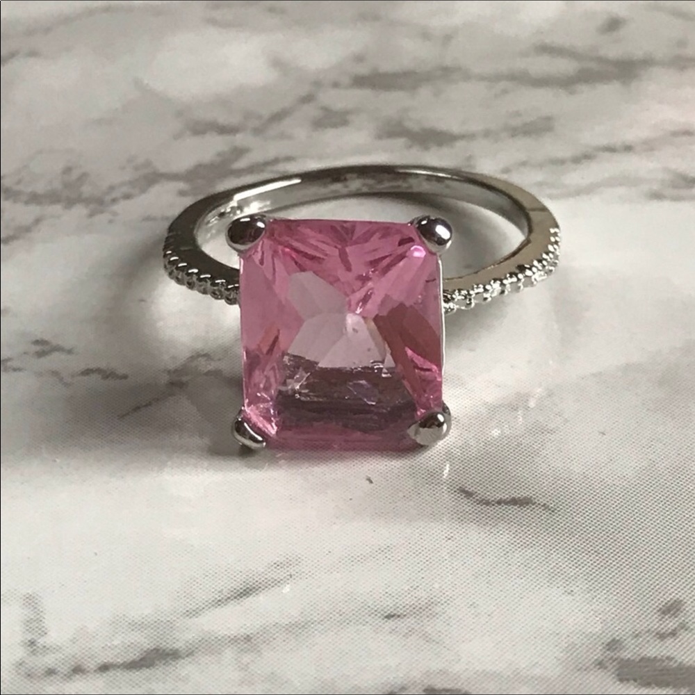 ๐๐Sterling Silver plated Pink Ring ๐๐๐๐ - Picture 4 of 8